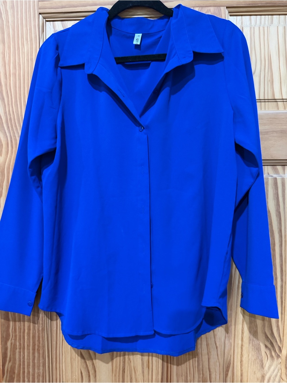 Women’s  Button-Up Shirt in Vibrant Royal Blue